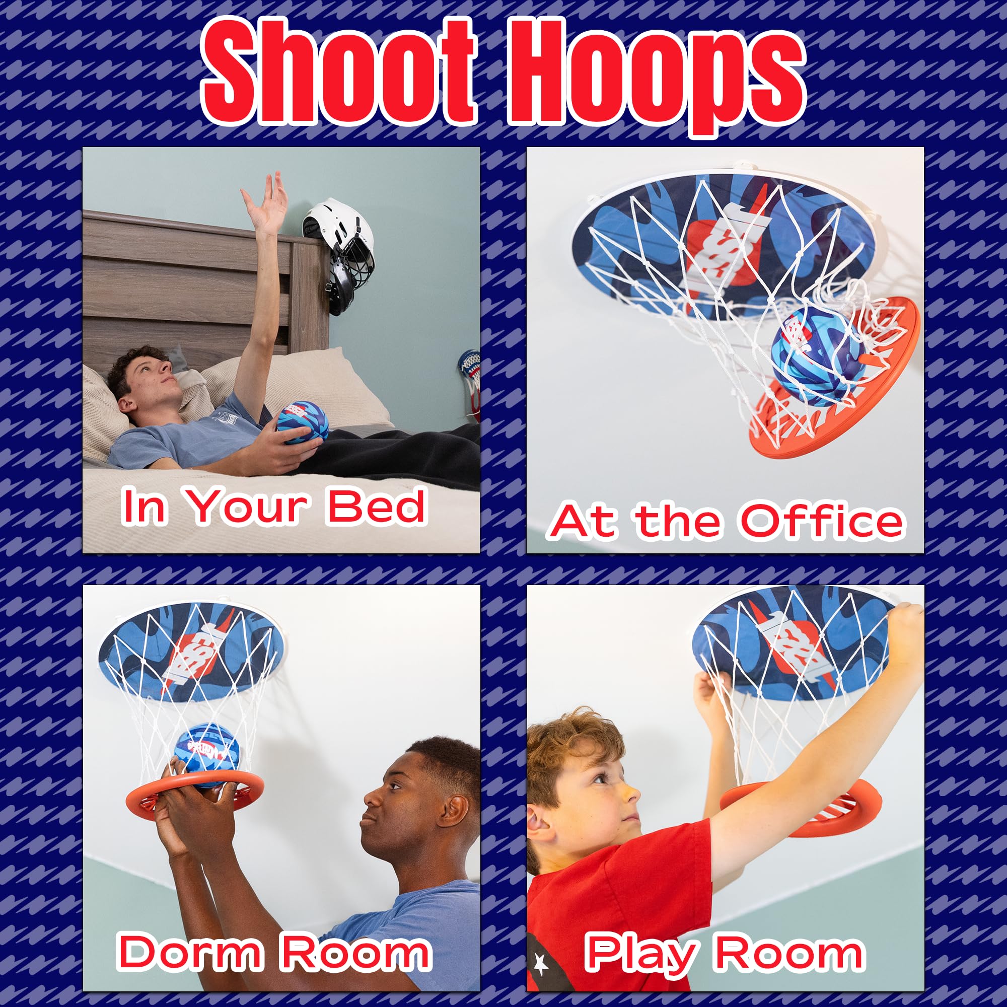 Jesser ceiling hoop durable net withstands repeated casual shots.