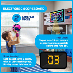 Jesser exclusive 5-inch basketball provides authentic feel for mini hoop games.