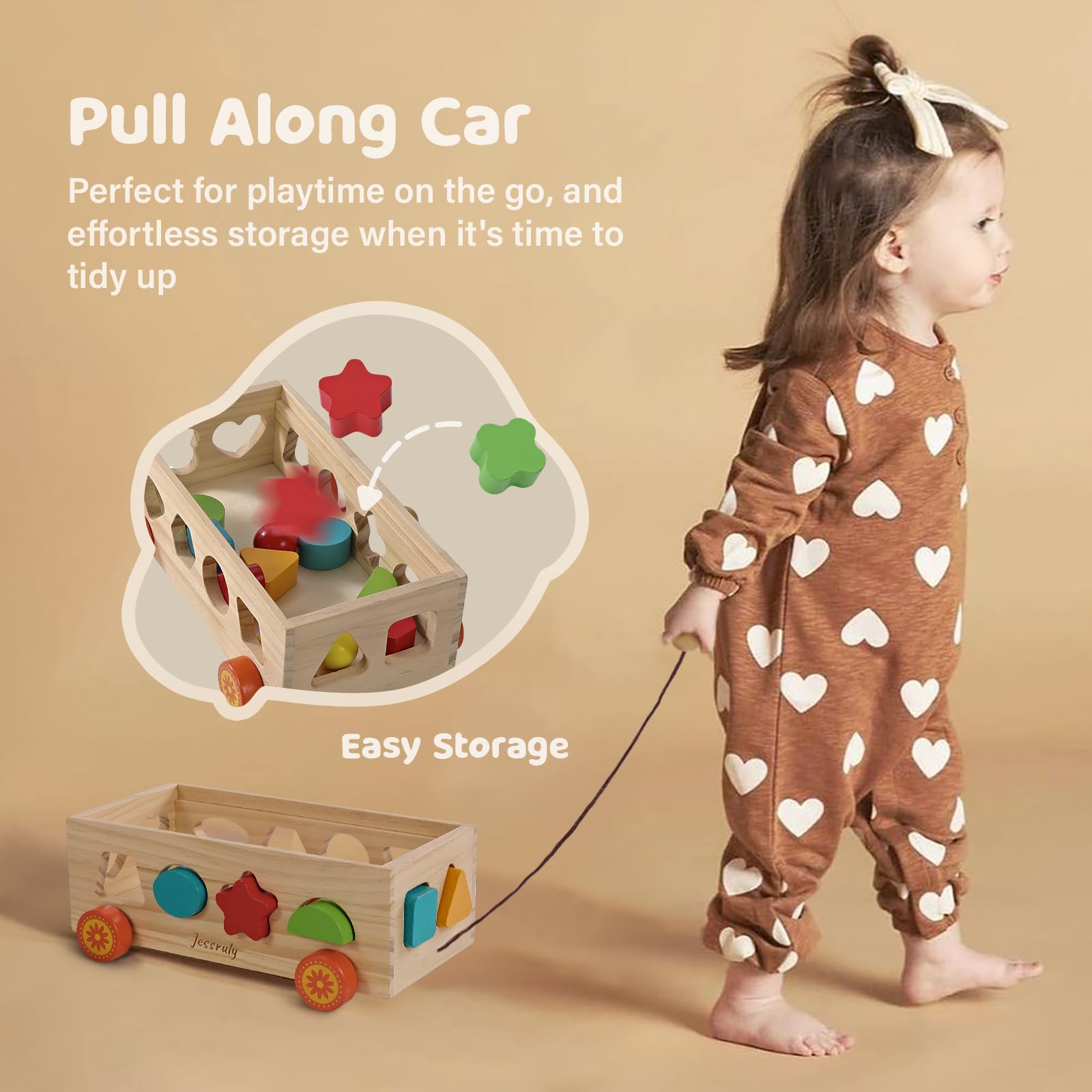 Jessruly Shape Sorter portable storage and compact design for busy families.