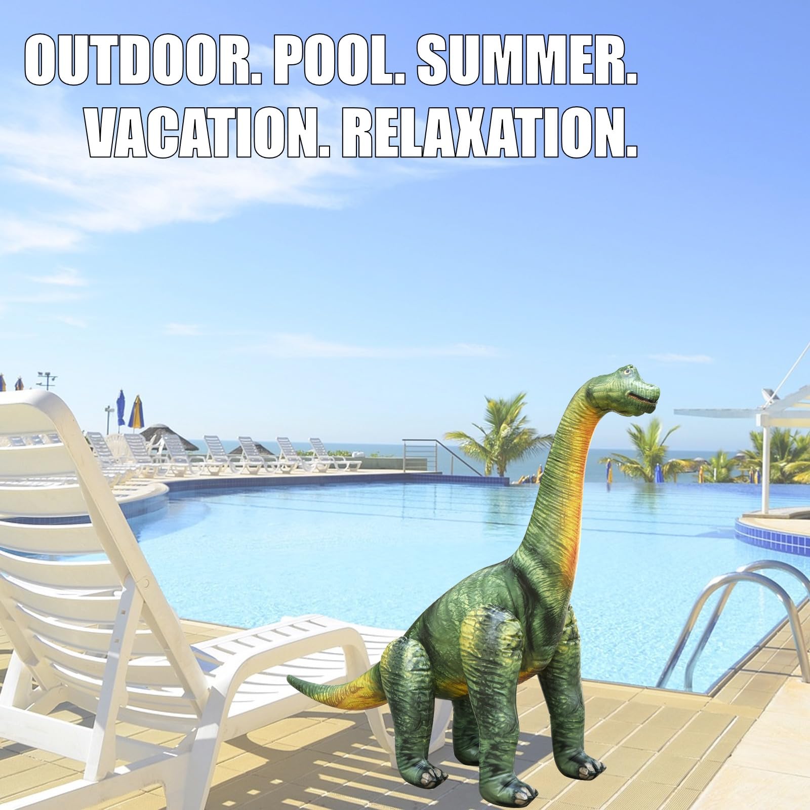 Jet Creations Brachiosaurus inflatable outdoor decor brightens yards and patios