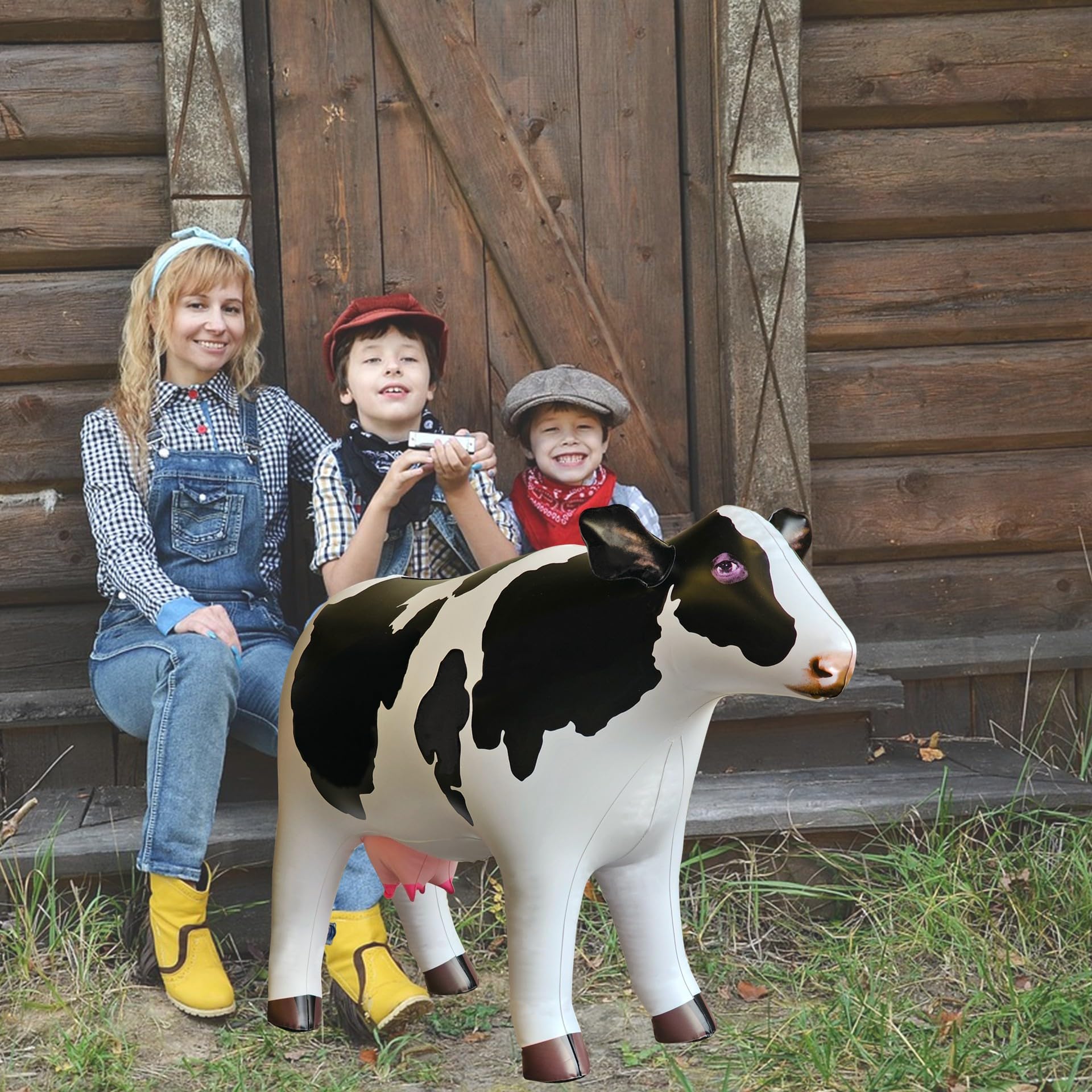 Jet Creations cow inflatable suitable for indoor and outdoor settings in any weather.