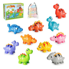 Jetbotell 20-pcs dinosaur number learning toys with colorful dino buddies for early math fun