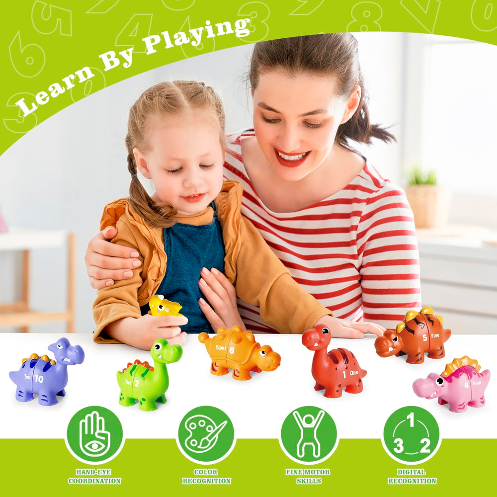 Jetbotell color-sortable dinos help little fingers develop grip and visual discrimination