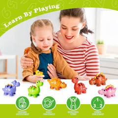 Jetbotell color-sortable dinos help little fingers develop grip and visual discrimination