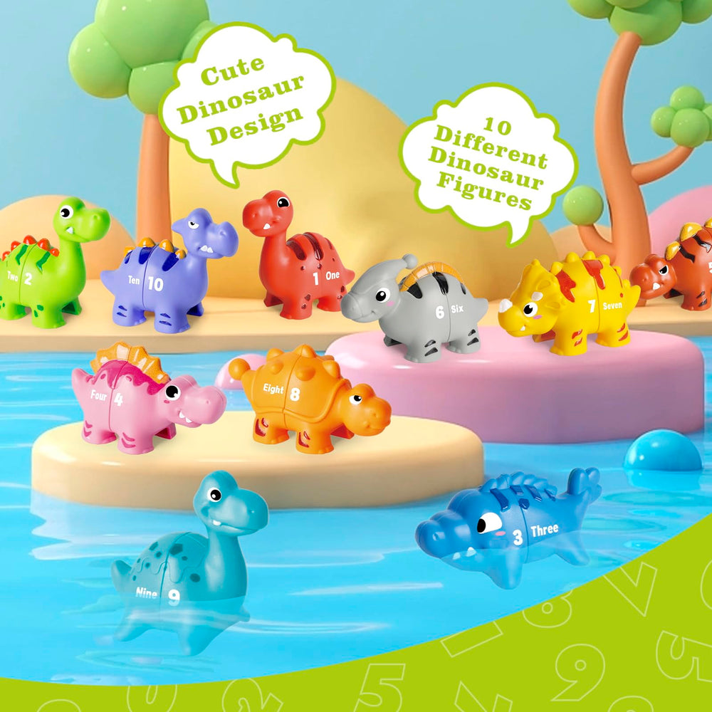 Jetbotell number-matching dino pairs promote concentration and color sorting during play