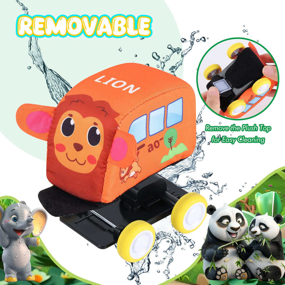 Jetbotell pullback vehicle elephant car supports independent play and motor skill exploration.