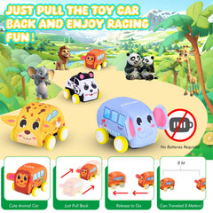 Jetbotell pullback vehicle giraffe car engaging toddlers with bright colors and action.