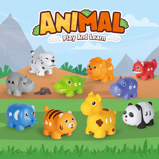 Jetbotell uppercase-lowercase pairs help kids recognize letters while having fun with animal pals