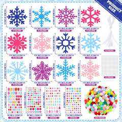 Jetec six-color snowflakes spread for creative holiday crafts and unique decorations