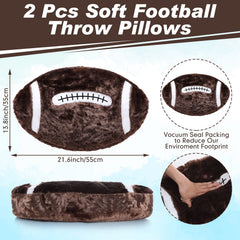 Jetec football pillow embroidery detail enhances authentic football look.