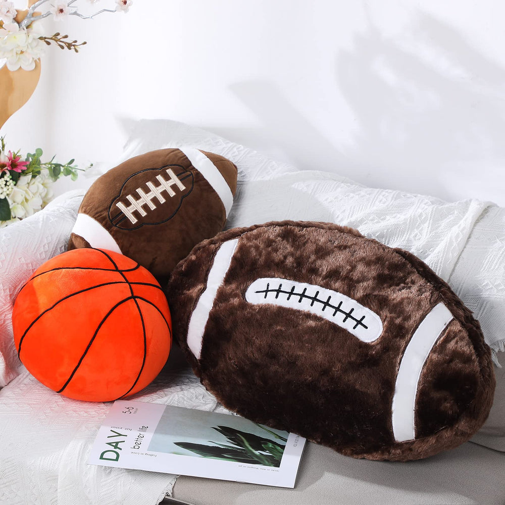 Jetec football pillow pack-two provides twin decor accents for spaces.