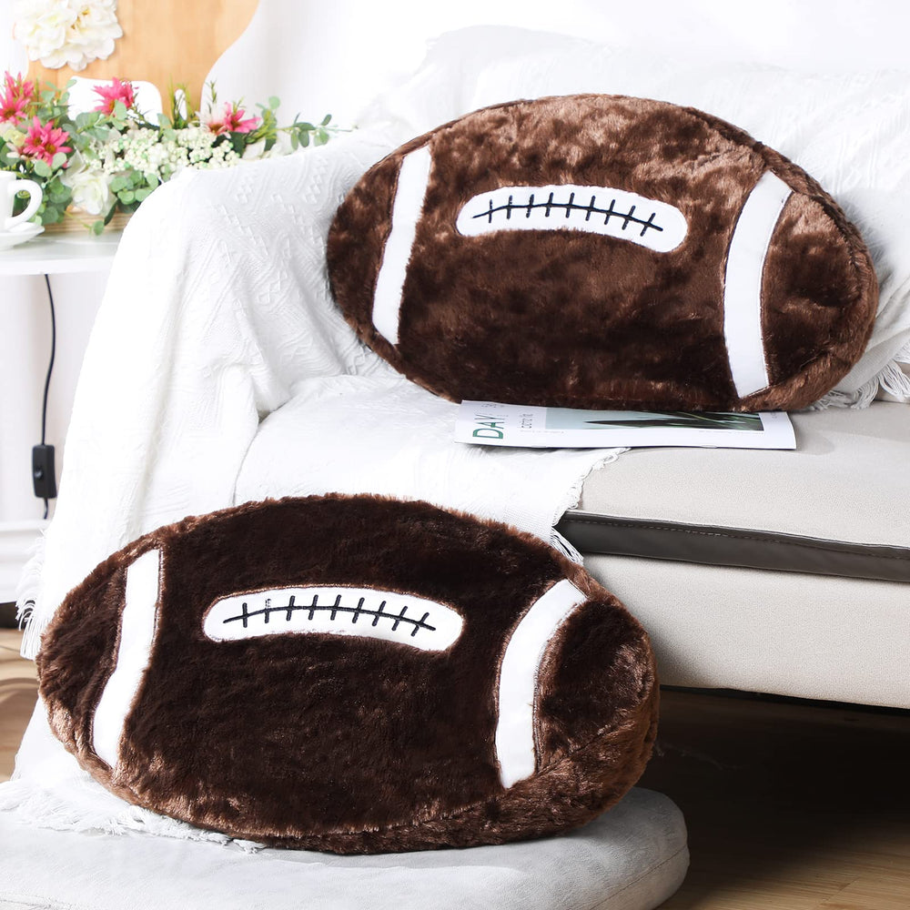 Jetec football pillow soft plush round adds cozy lounging comfort.