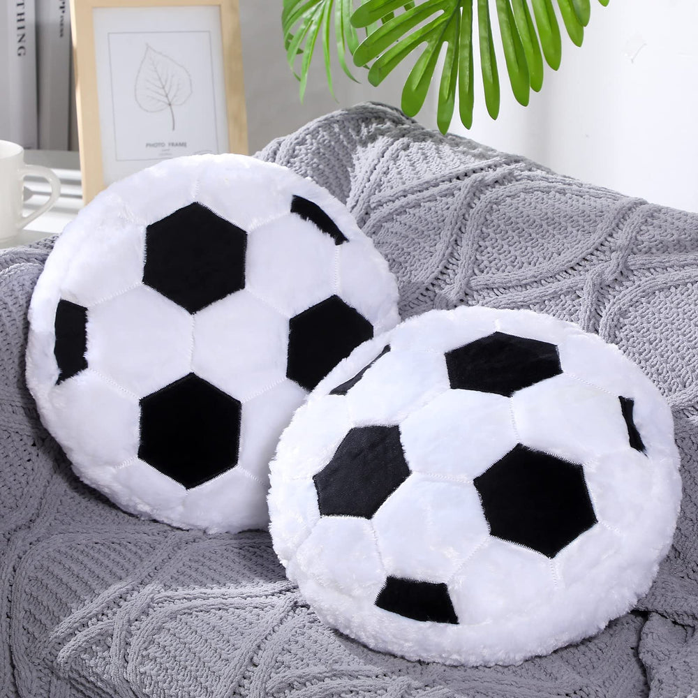 Jetec soccer pillow offers round plush softness for cozy lounging and decoration.
