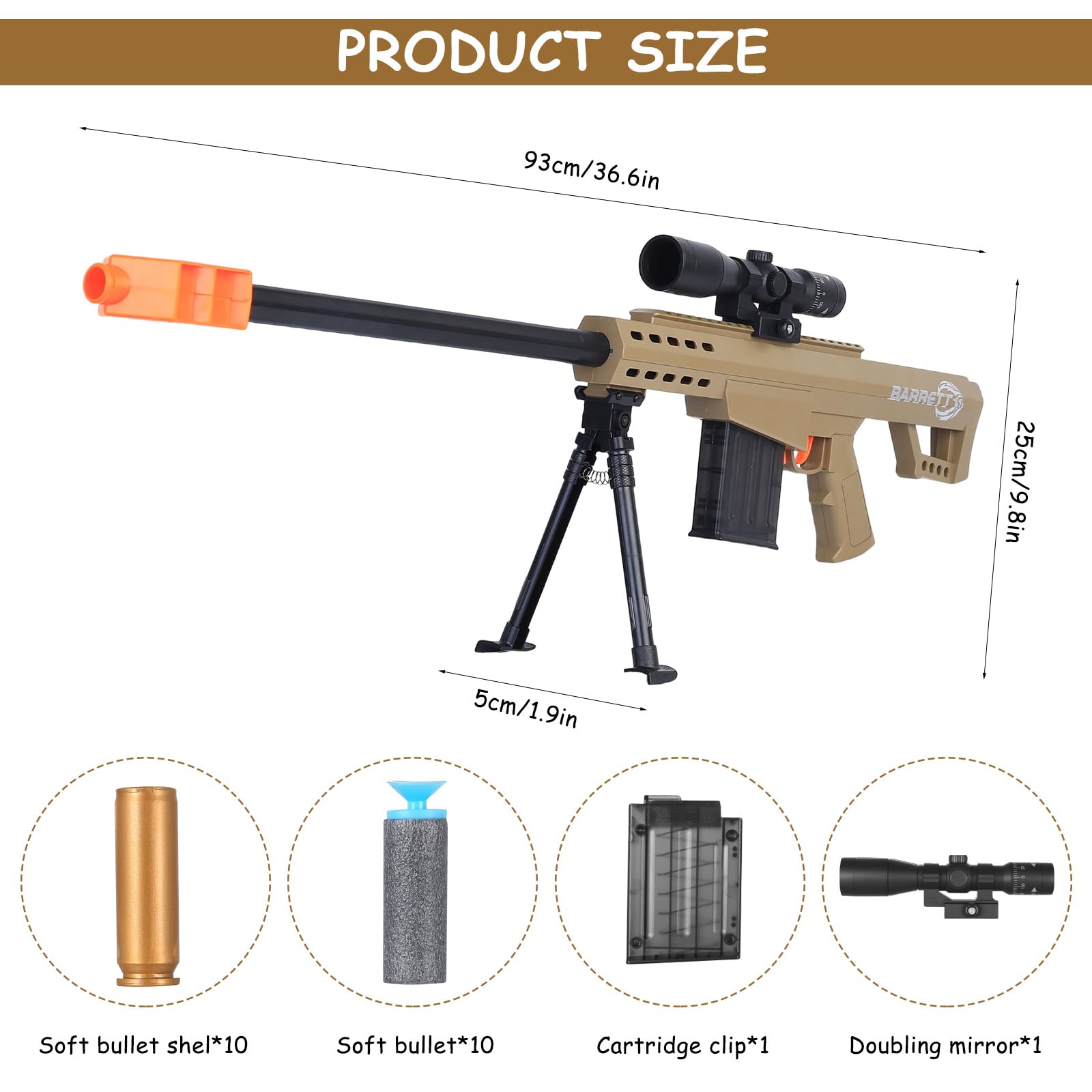 JETFLIP front sight aids precise aiming during fast play sessions.