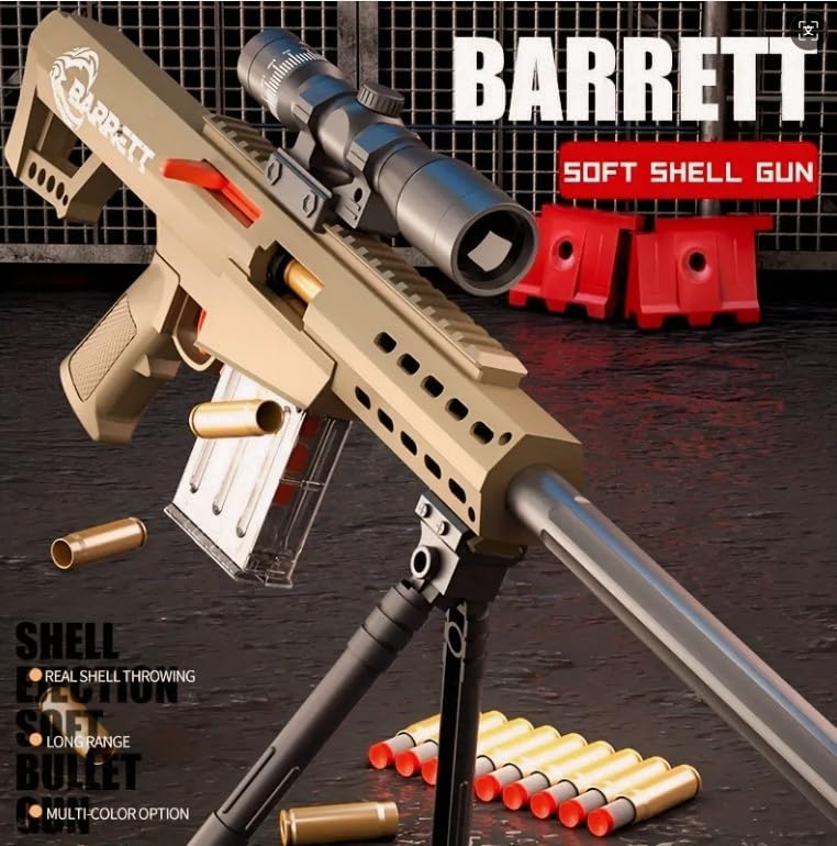 JETFLIP shell ejecting shotgun with scope supports precise aiming during play.