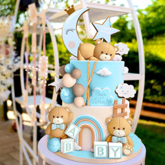 JeVenis Cloud toppers create soft, whimsical cake accents.