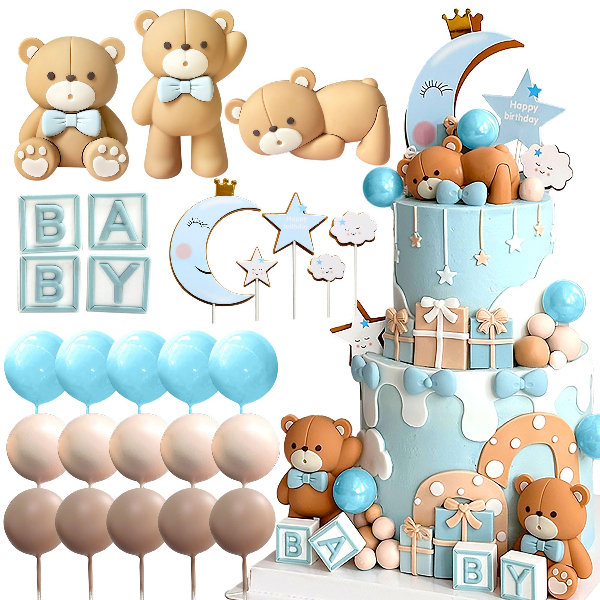 JeVenis Moon cake topper adds dreamy charm for celebrations.