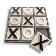 JEVERGN large wooden tic tac toe board with frame for stable play and family fun.