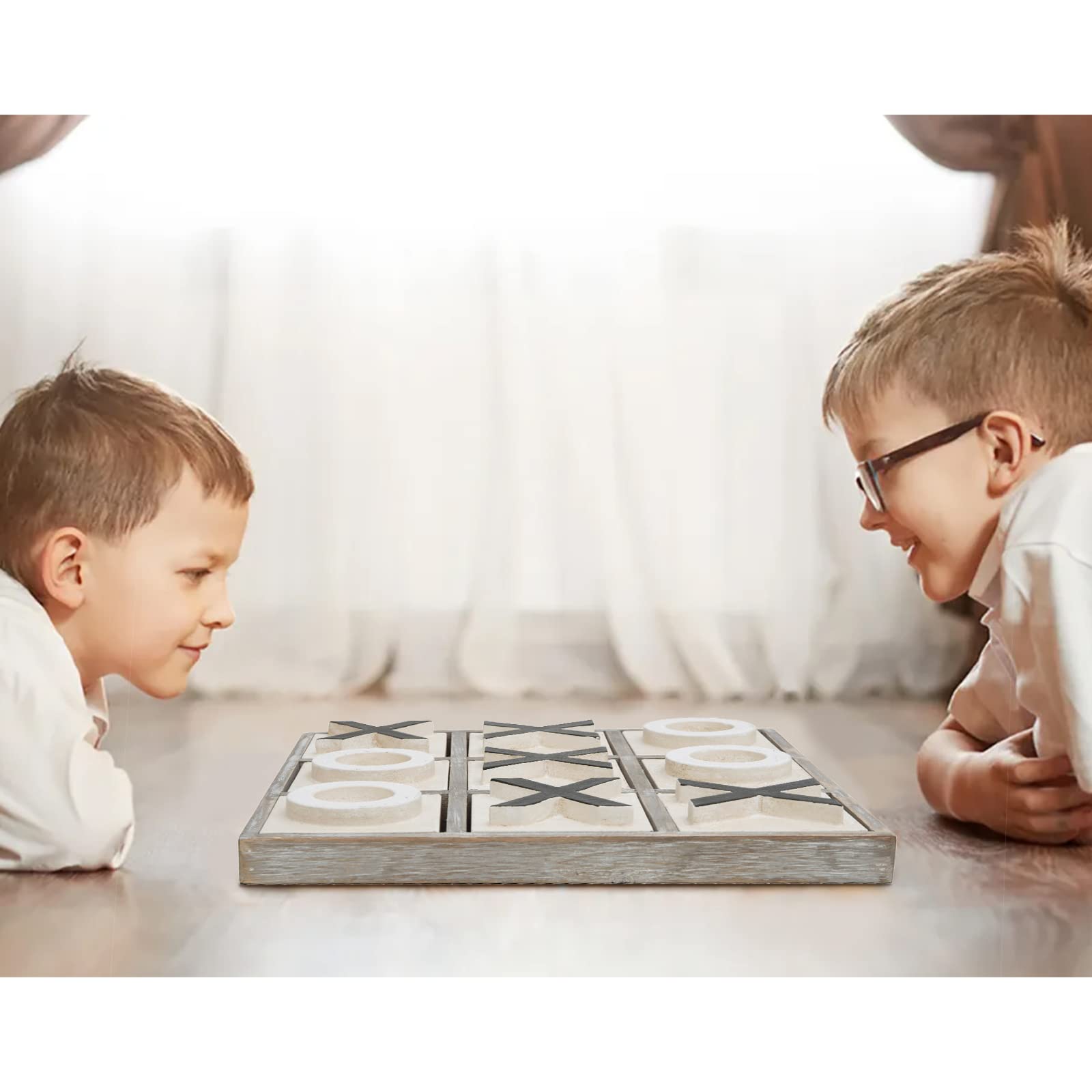 JEVERGN outdoor patio tic tac toe supports casual, screens-free entertainment.