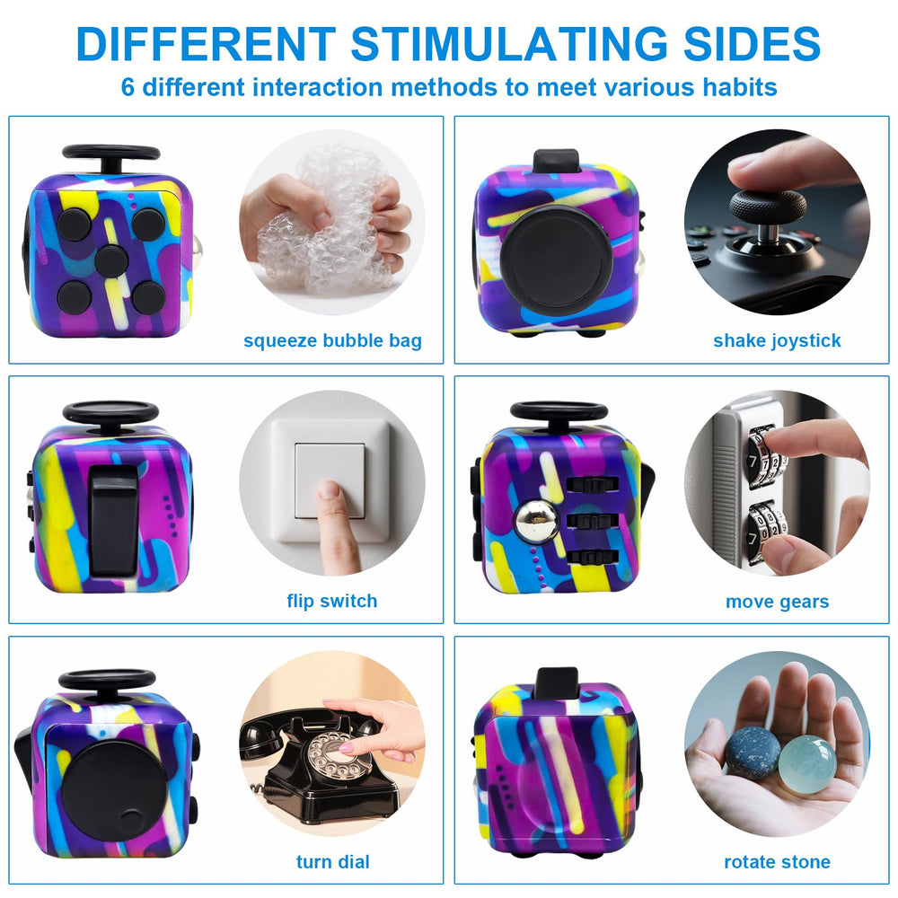 Jevuoyee fidget cube button press for tactile distraction relief
