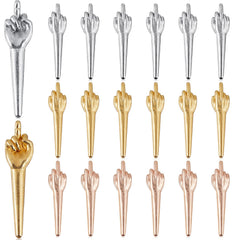 Jexine 18-pc metal cribbage pegs with middle finger gesture in copper tone for style