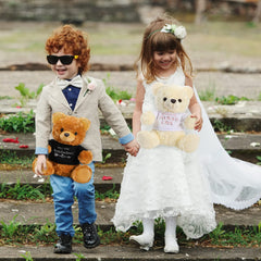 Jexine ring boy bear wearing coordinating clothes, great party favor for guests