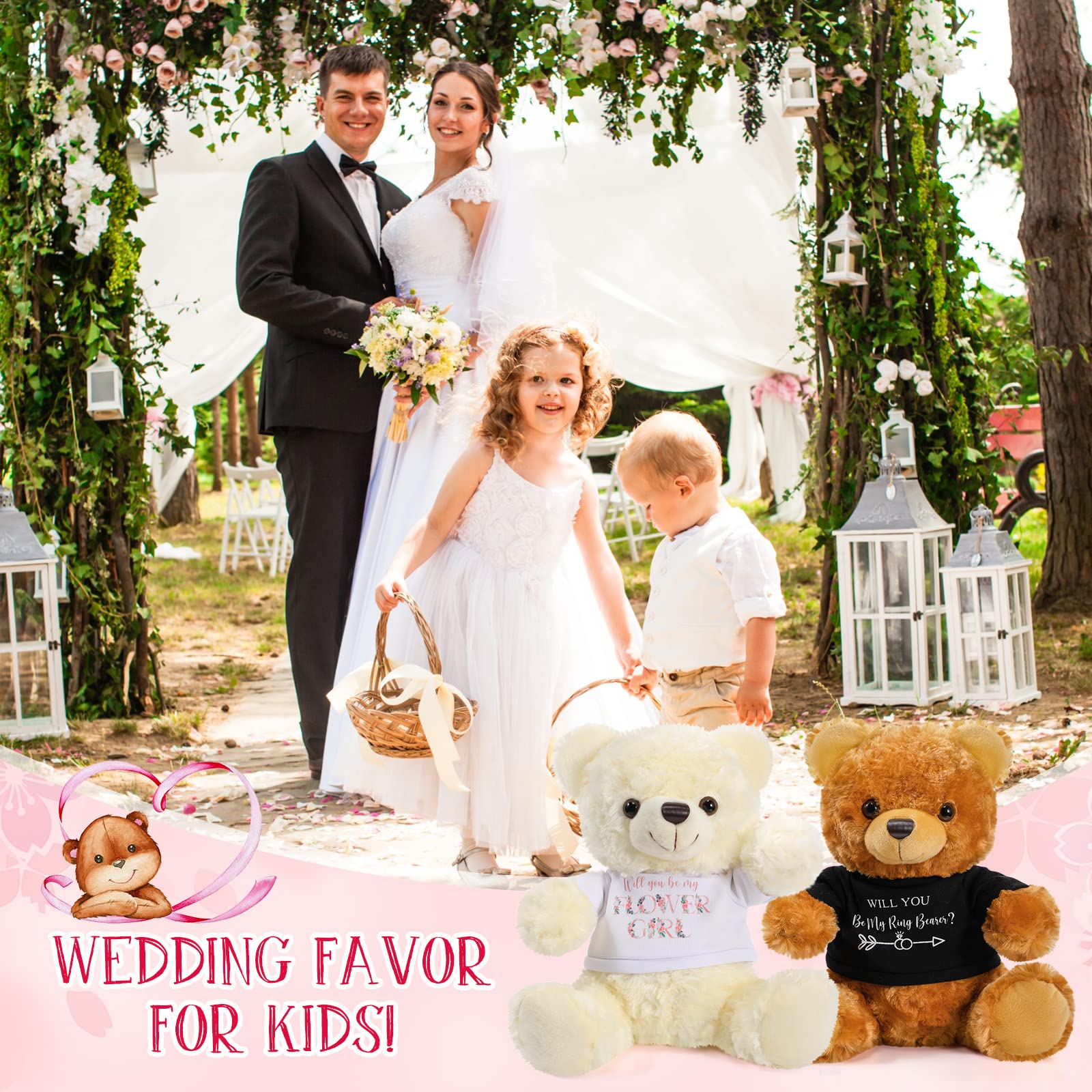 Jexine wedding bear pair, easy to gift from bride and groom