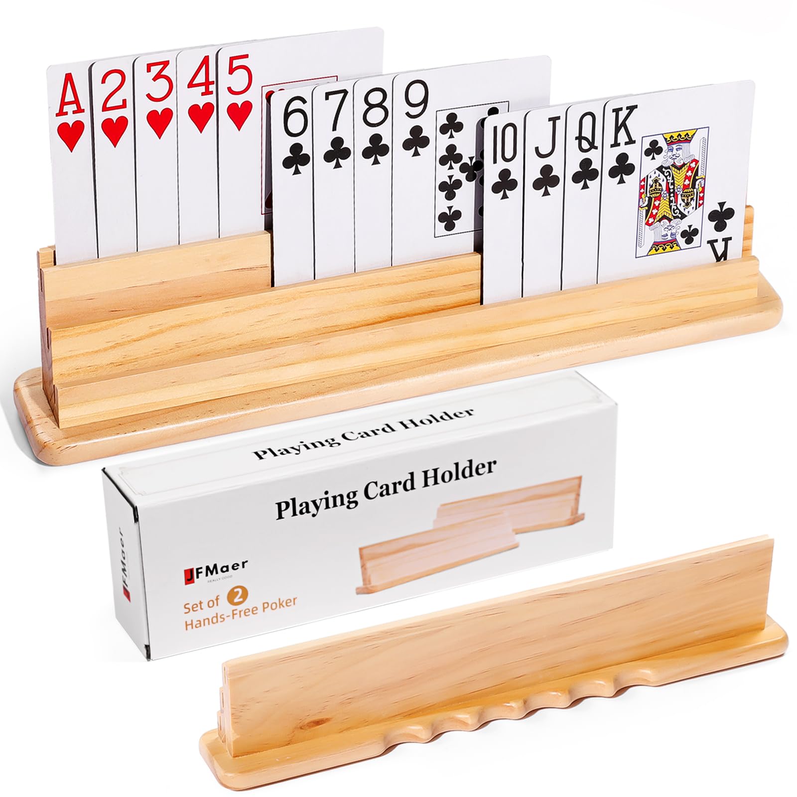 JFMkaer card holder with ergonomic groove grip for comfortable handling