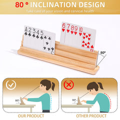 JFMkaer card holder made from high-quality pine wood with smooth edges