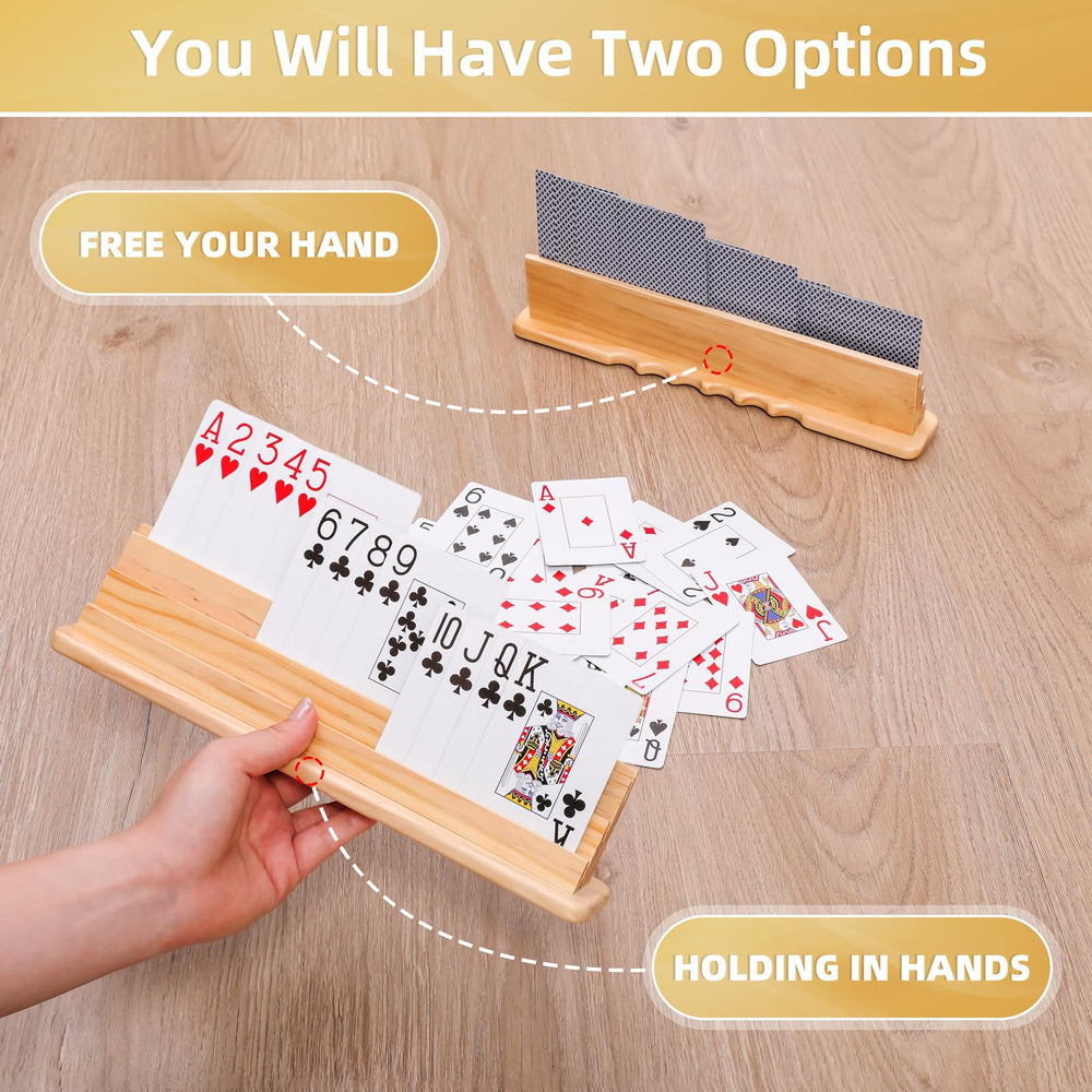 JFMkaer two-pack wooden card holders handmade with care
