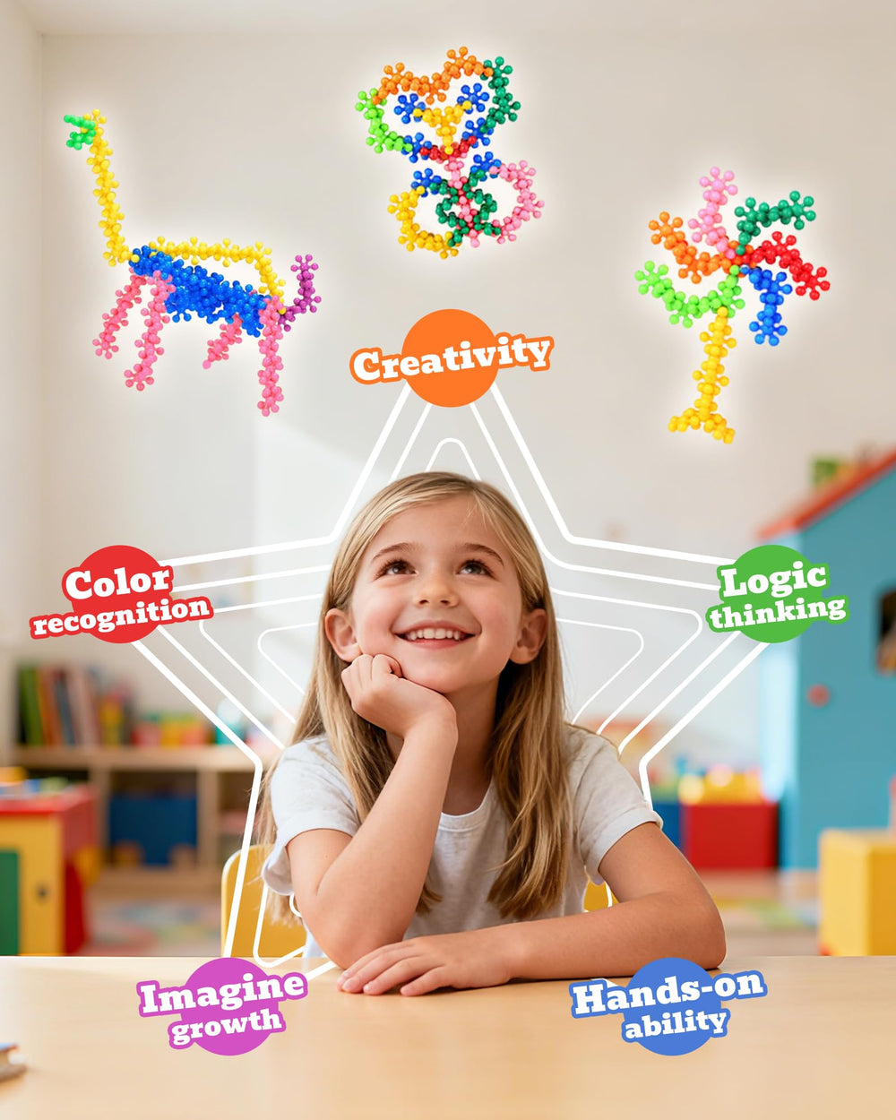 JGLXF gift-ready blocks for smart kids ages 3-5 for birthdays or holidays.