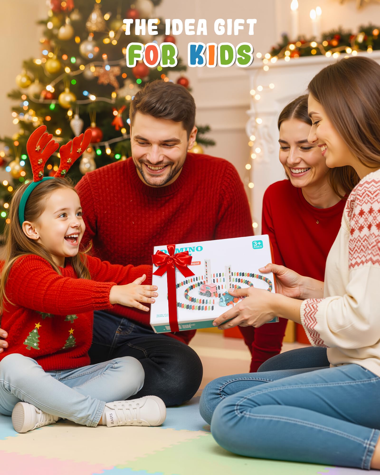 JGLXF domino train with smooth edges ensuring safe play blue.