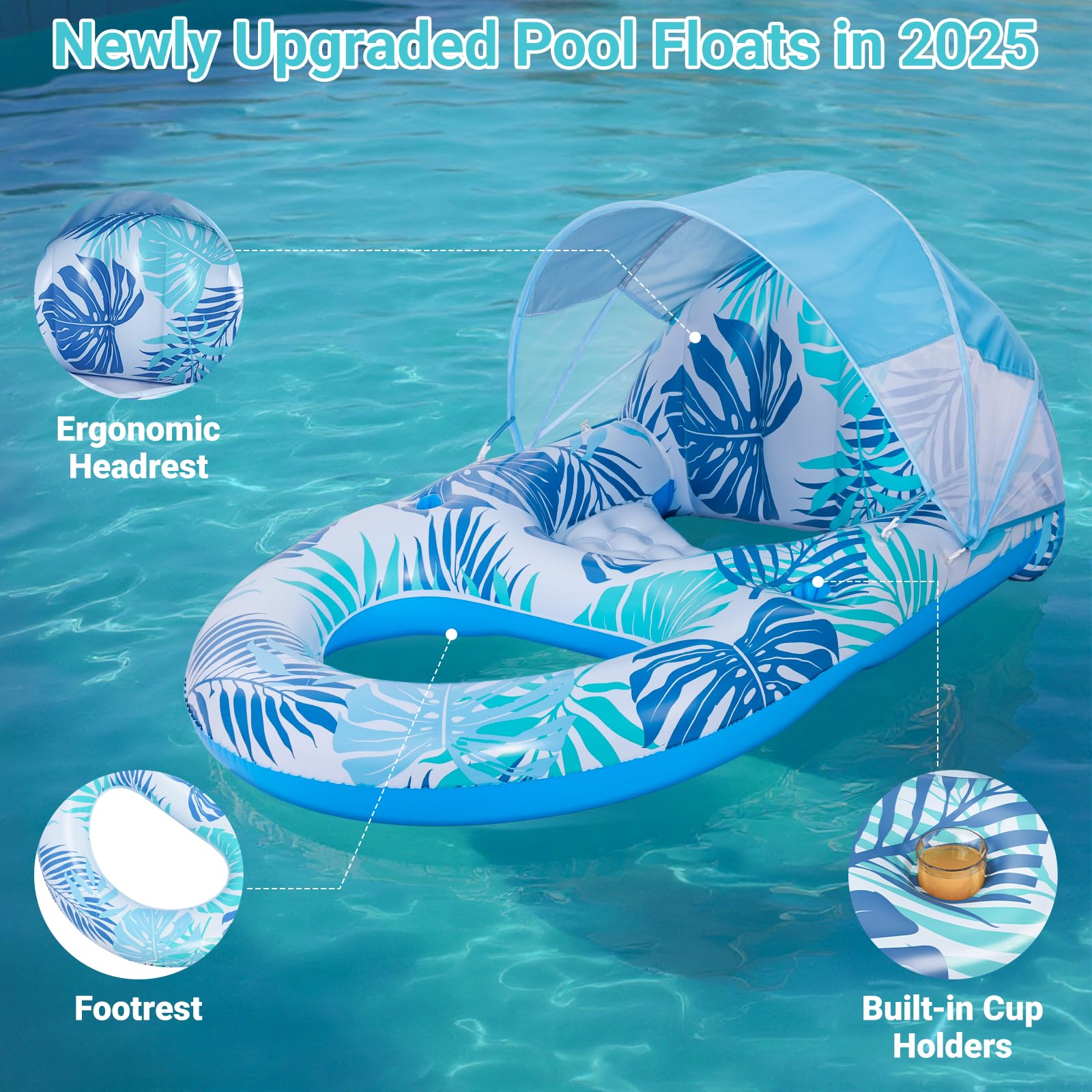 JGV thick vinyl float with multiple air chambers for stability and reliability.