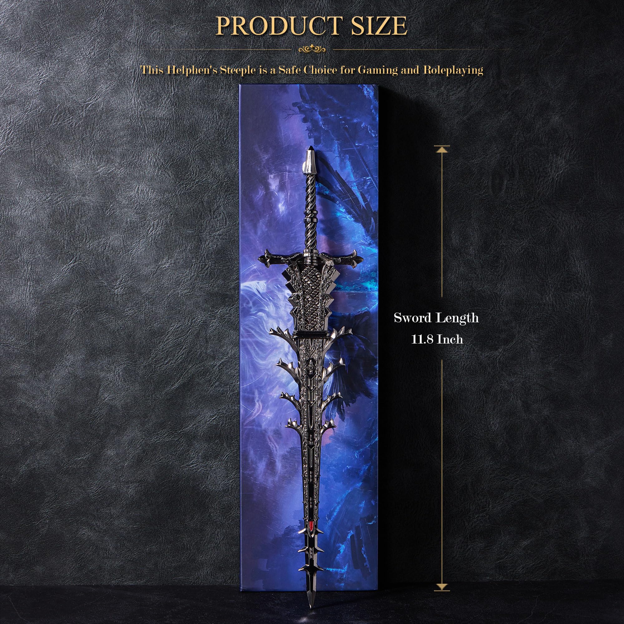 JHCPKS Helphen's Steeple side view, substantial zinc alloy display object.