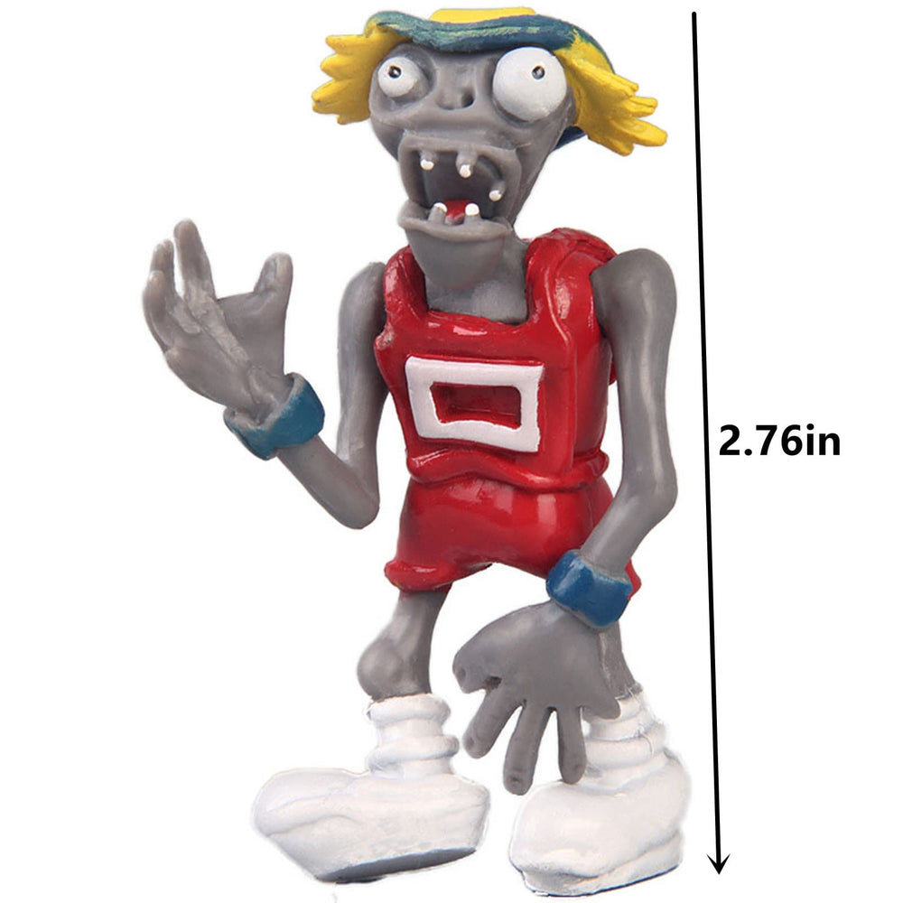 JHESAO PVZ zombie figurine compact PVC collectible for desk or shelf.