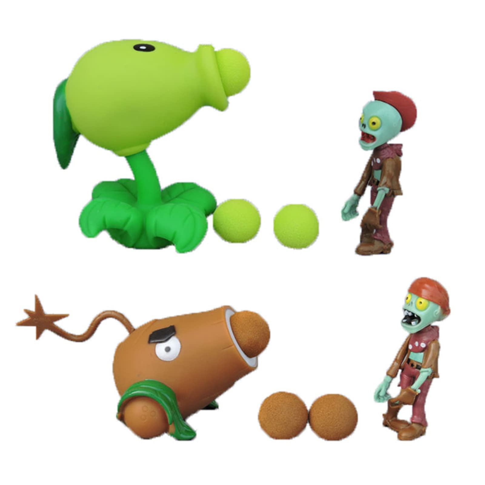 JHESAO PVZ Green Peashooter toy for imaginative play and collectible display