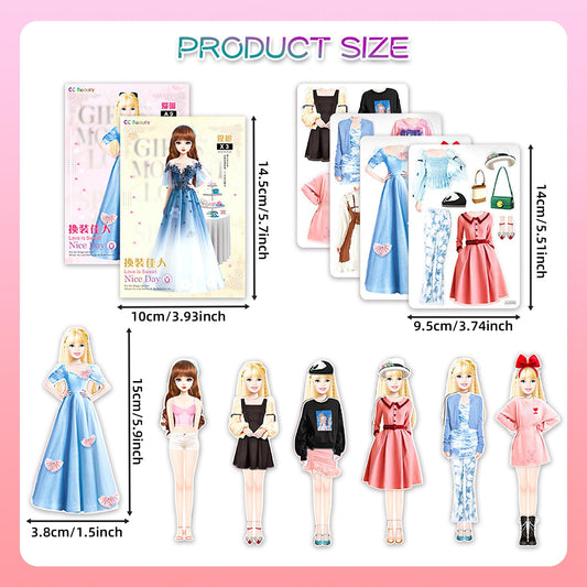 JHGCVX magnetic dress up dolls accessories spark imaginative styling sessions