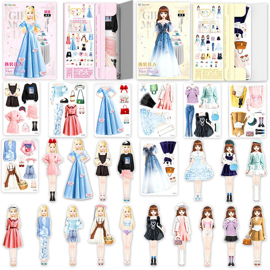 JHGCVX magnetic dress up dolls with dresses for creative pretend play