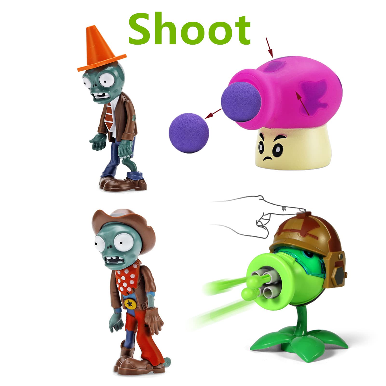JHESAO Shroom figure enhances PVZ scene building and display