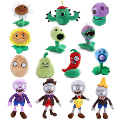JHESAO PVZ plush zombie front view, ultra-soft for cozy playtime