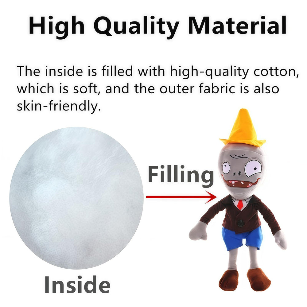 JHESAO PVZ plush zombie soft material, safe for gentle hugs