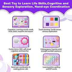 JHkim Busy Board eight-page set for versatile toddler play on the go.