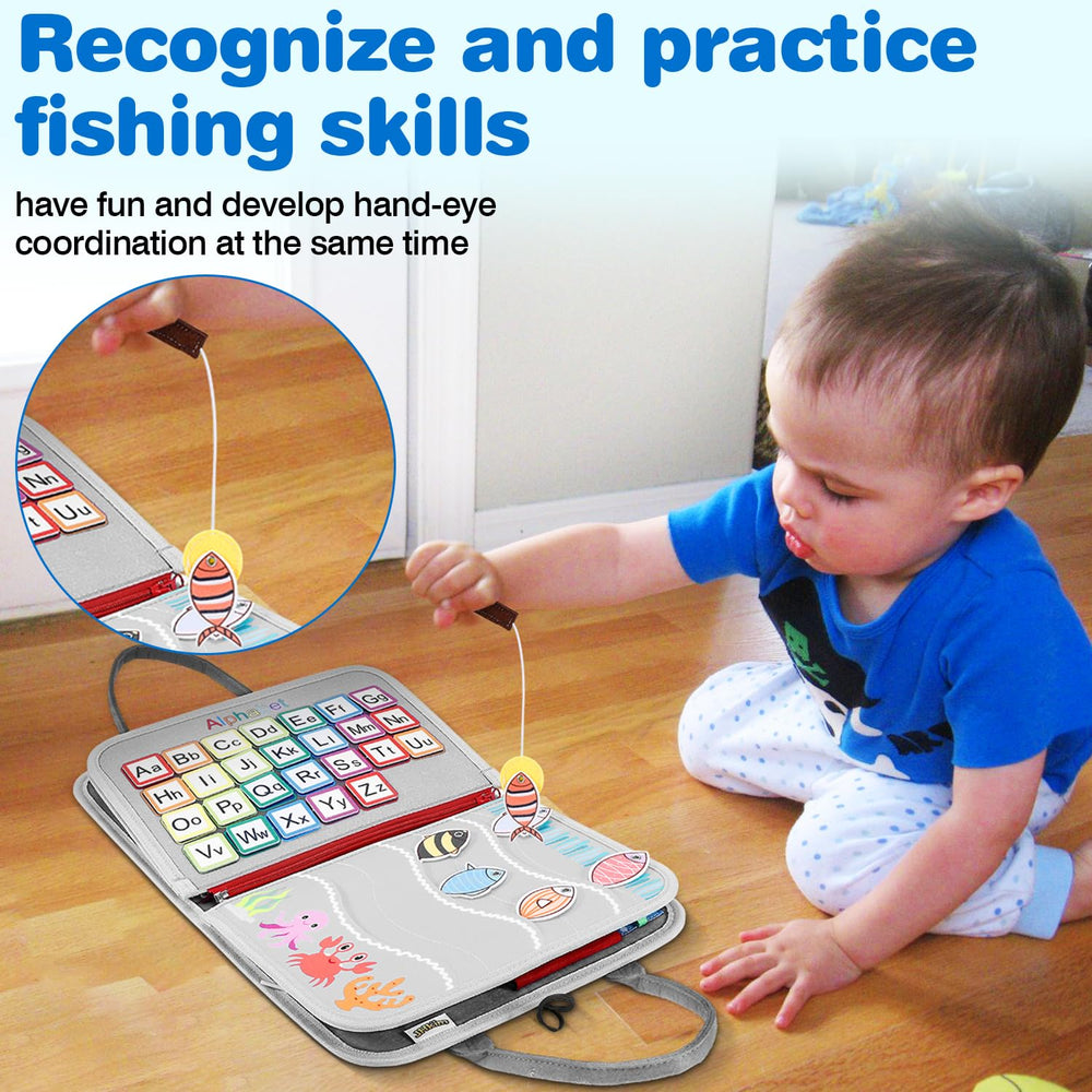 JHkim Busy Board Child-Play; fosters fine motor skills during quiet moments.