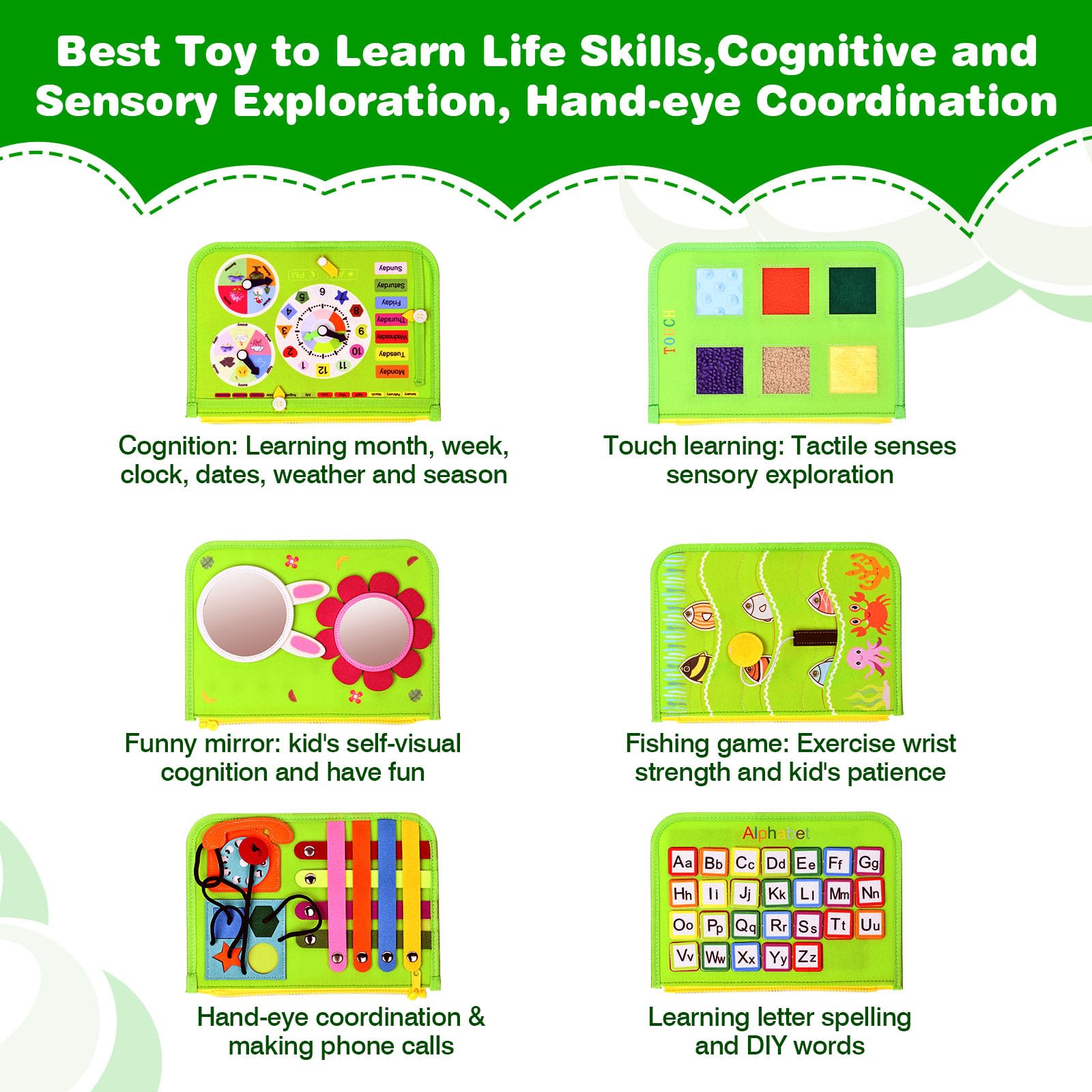 JHkim Busy Board fishing game page to boost hand-eye coordination during travel