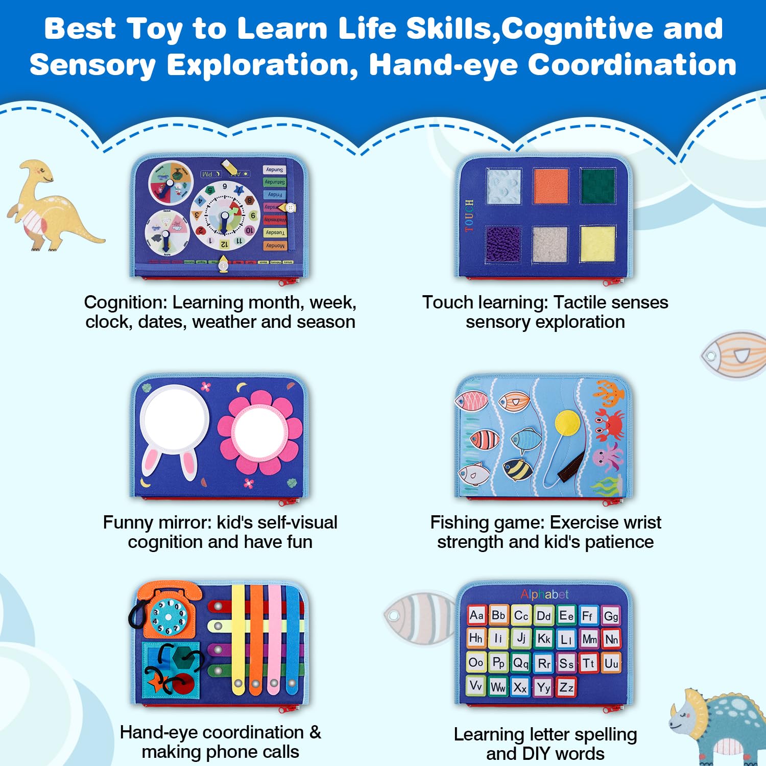 JHkim Busy Board gears to enhance hand-eye coordination through turning actions