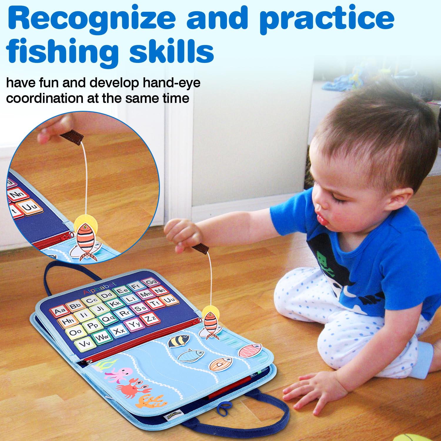 JHkim Busy Board mirror to encourage self-awareness during sensory exploration