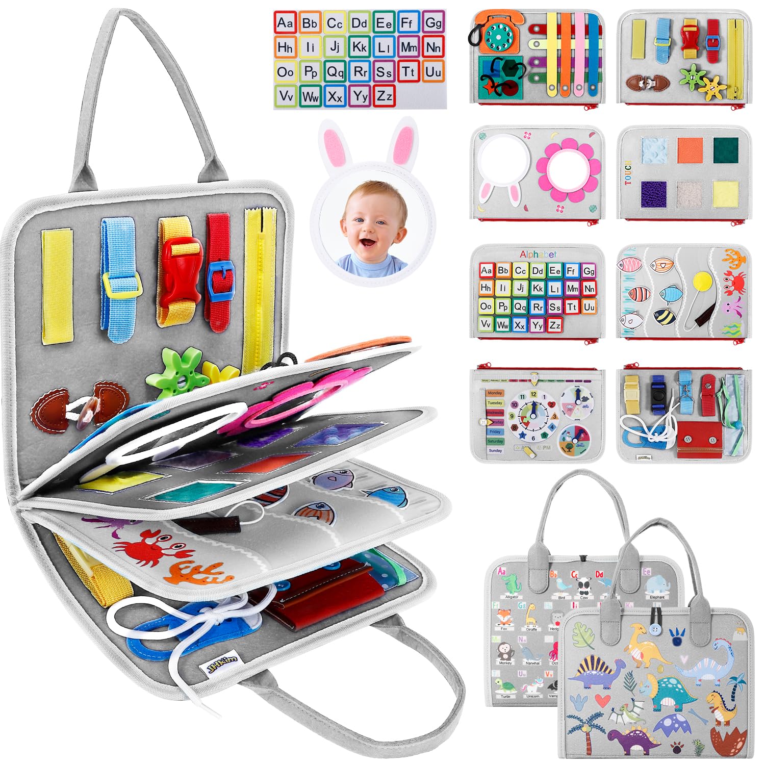 JHkim Busy Board Travel-Compact; portable entertainment for car journeys.