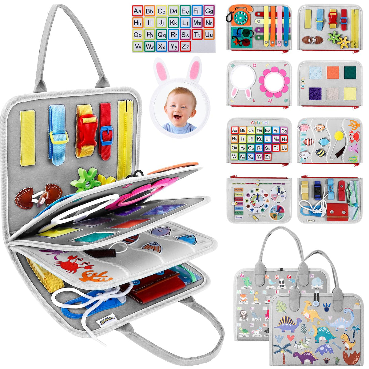 JHkim Busy Board Travel-Compact; portable entertainment for car journeys.