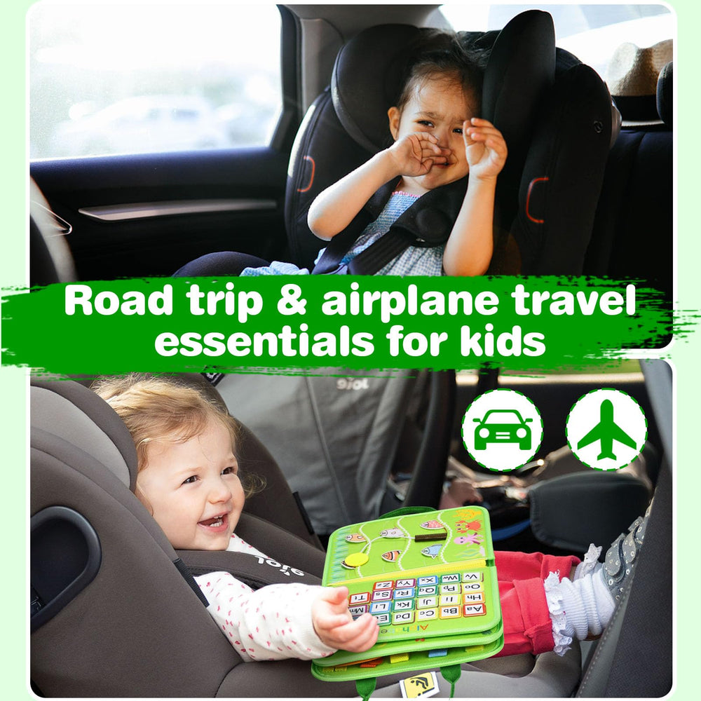 JHkim Busy Board travel-friendly design for quiet play in cars and planes