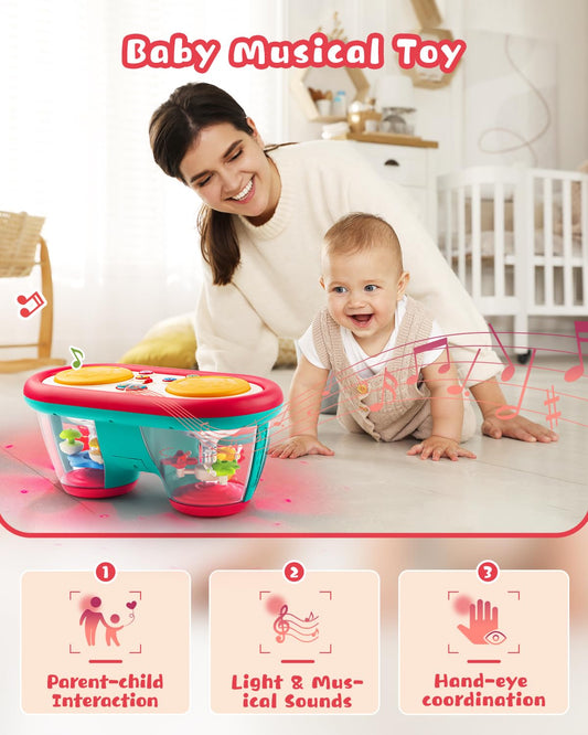 Jhoprcin drum sounds and melodies to spark baby music interest